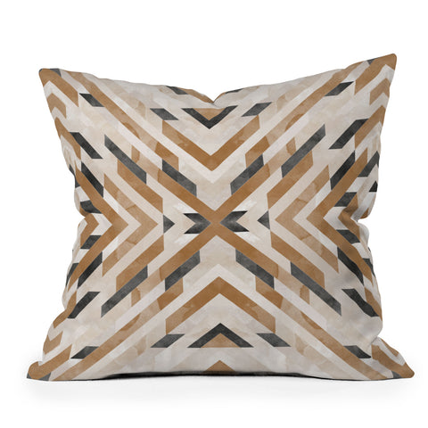 Marta Barragan Camarasa Linear boho stripes Throw Pillow