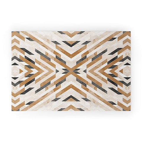 Marta Barragan Camarasa Linear boho stripes Welcome Mat