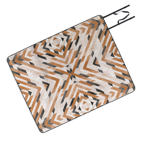 Marta Barragan Camarasa Linear boho stripes Picnic Blanket