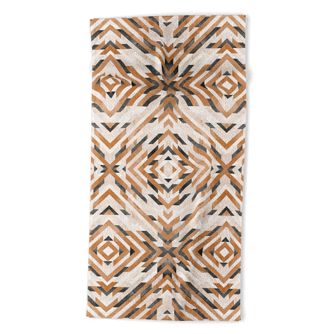 Marta Barragan Camarasa Linear boho stripes Beach Towel