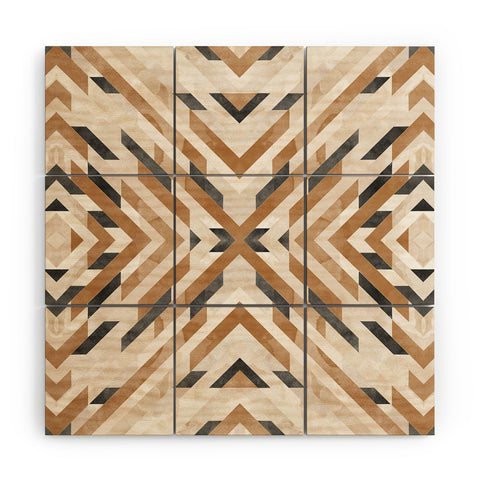 Marta Barragan Camarasa Linear boho stripes Wood Wall Mural