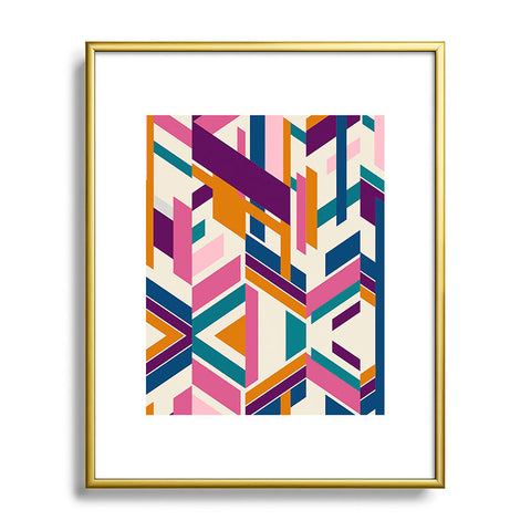 Marta Barragan Camarasa Linear elements Metal Framed Art Print