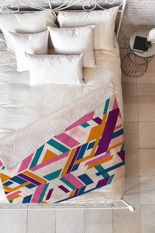 Marta Barragan Camarasa Linear elements Fleece Throw Blanket