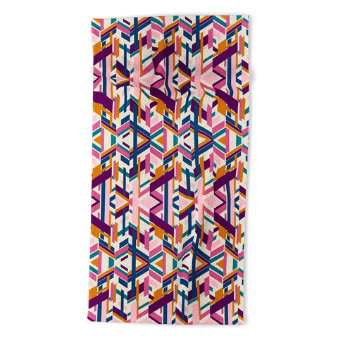 Marta Barragan Camarasa Linear elements Beach Towel