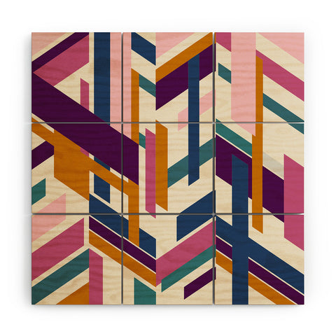 Marta Barragan Camarasa Linear elements Wood Wall Mural
