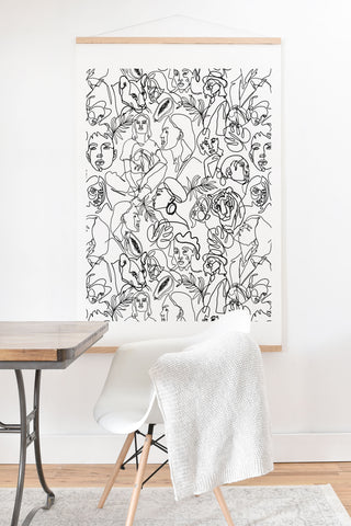 Marta Barragan Camarasa Linear feminine essence Art Print And Hanger