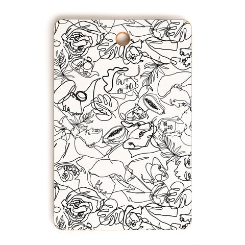 Marta Barragan Camarasa Linear feminine essence Cutting Board Rectangle
