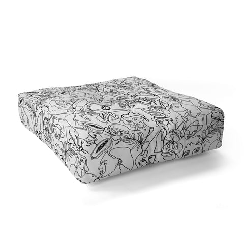 Marta Barragan Camarasa Linear feminine essence Floor Pillow Square