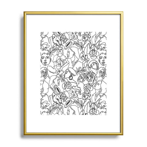 Marta Barragan Camarasa Linear feminine essence Metal Framed Art Print