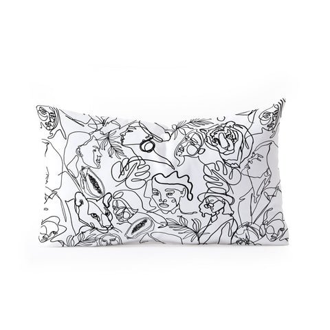 Marta Barragan Camarasa Linear feminine essence Oblong Throw Pillow