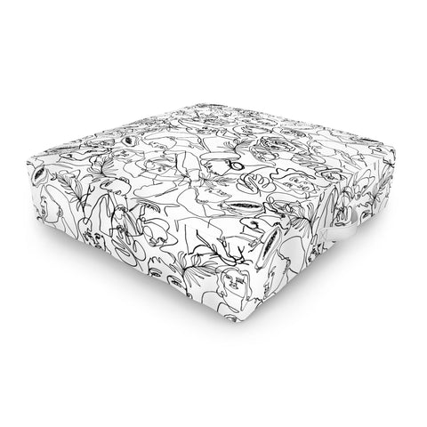 Marta Barragan Camarasa Linear feminine essence Outdoor Floor Cushion