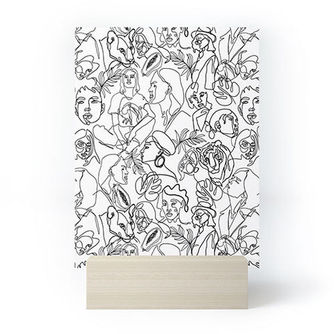 Marta Barragan Camarasa Linear feminine essence Mini Art Print