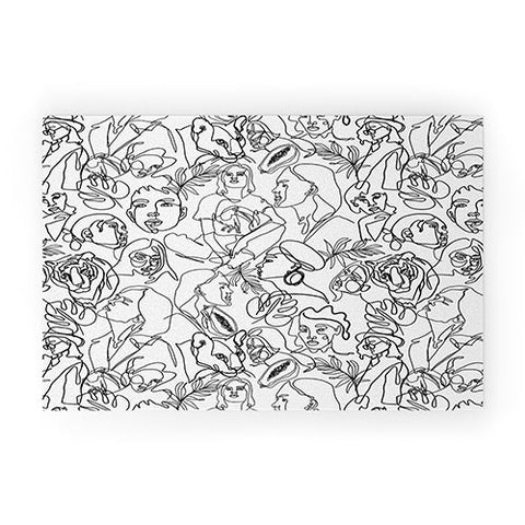 Marta Barragan Camarasa Linear feminine essence Welcome Mat