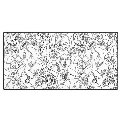 Marta Barragan Camarasa Linear feminine essence Desk Mat