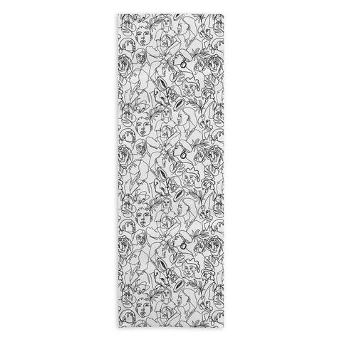 Marta Barragan Camarasa Linear feminine essence Yoga Towel