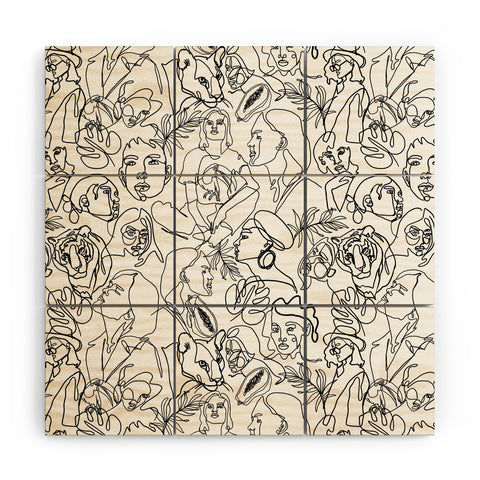 Marta Barragan Camarasa Linear feminine essence Wood Wall Mural