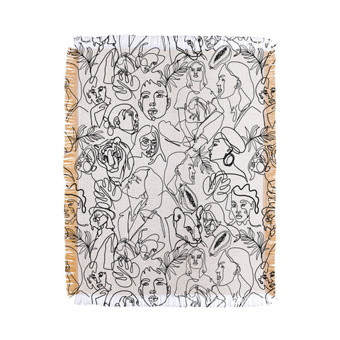 Marta Barragan Camarasa Linear feminine essence Throw Blanket