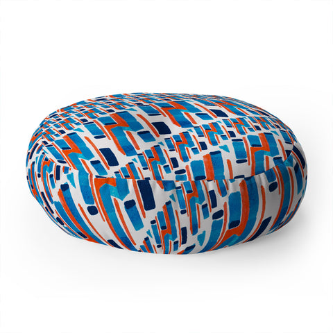 Marta Barragan Camarasa Linear patterns Floor Pillow Round