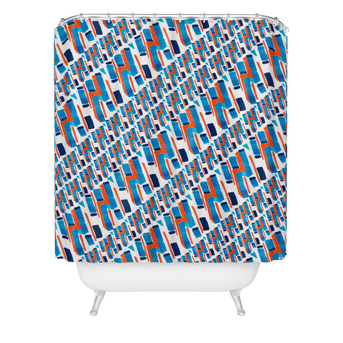 Marta Barragan Camarasa Linear patterns Shower Curtain