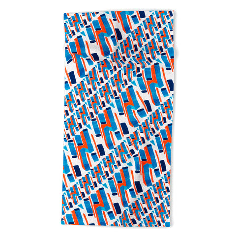 Marta Barragan Camarasa Linear patterns Beach Towel