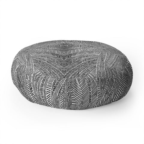 Marta Barragan Camarasa Lines and curves 01 Floor Pillow Round
