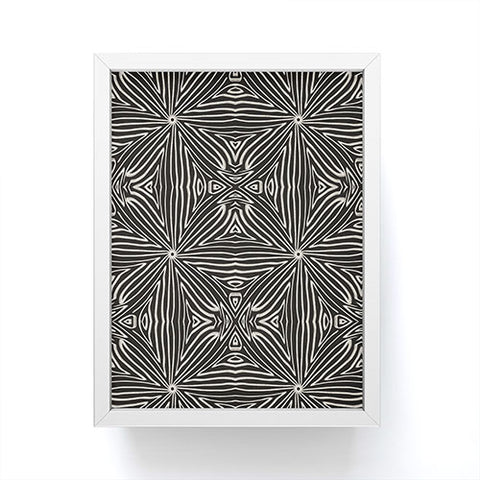 Marta Barragan Camarasa Lines BW mosaic II Framed Mini Art Print