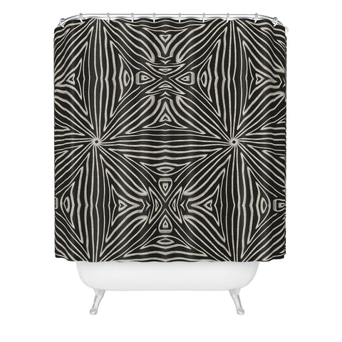 Marta Barragan Camarasa Lines BW mosaic II Shower Curtain