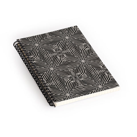 Marta Barragan Camarasa Lines BW mosaic II Spiral Notebook