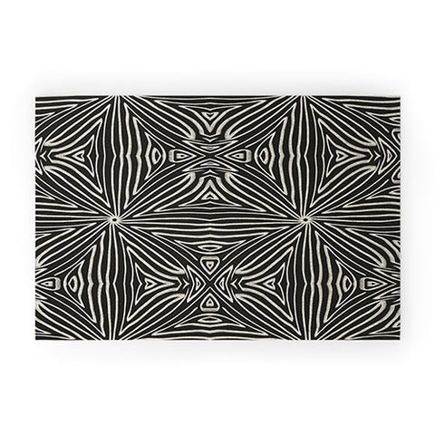 Marta Barragan Camarasa Lines BW mosaic II Welcome Mat