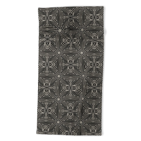 Marta Barragan Camarasa Lines BW mosaic II Beach Towel