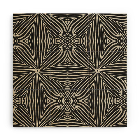 Marta Barragan Camarasa Lines BW mosaic II Wood Wall Mural