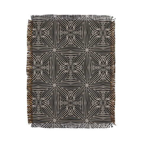 Marta Barragan Camarasa Lines BW mosaic II Throw Blanket