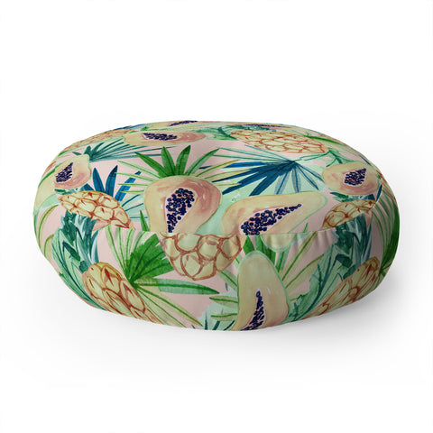 Marta Barragan Camarasa Live the summer Floor Pillow Round