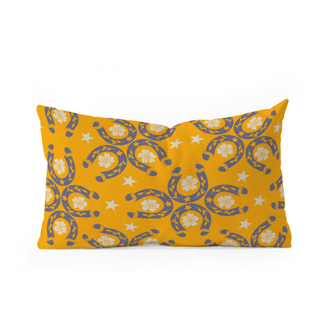 Marta Barragan Camarasa Lucky horseshoes Oblong Throw Pillow