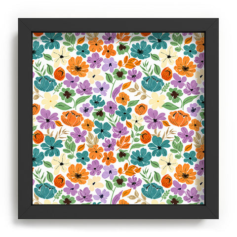 Marta Barragan Camarasa Lush Wild Garden Clovers Recessed Framing Square