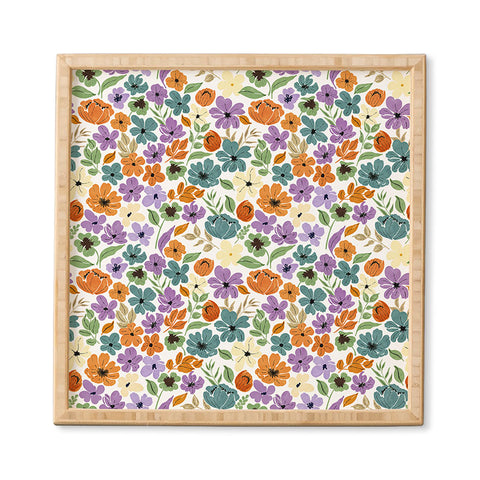 Marta Barragan Camarasa Lush Wild Garden Clovers Framed Wall Art