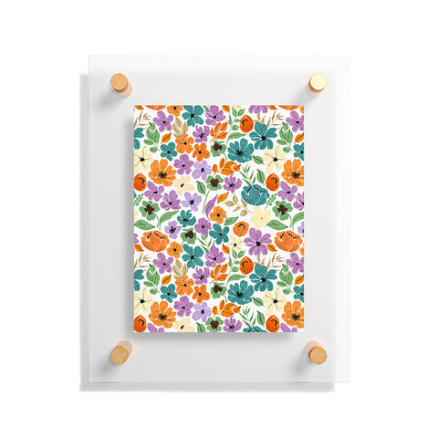 Marta Barragan Camarasa Lush Wild Garden Clovers Floating Acrylic Print