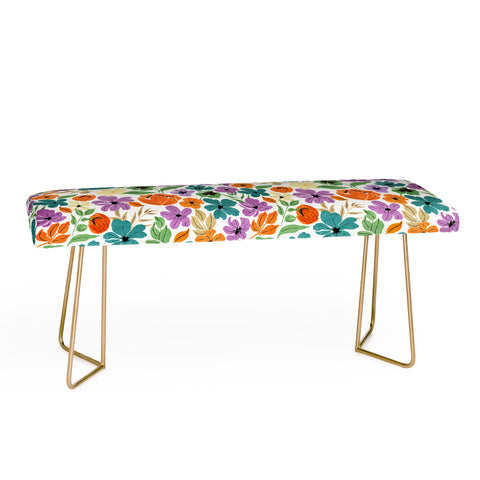 Marta Barragan Camarasa Lush Wild Garden Clovers Bench