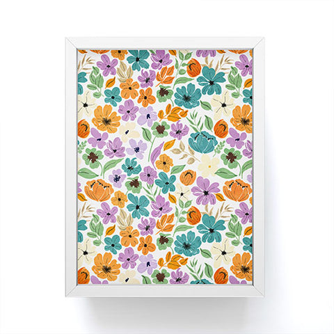 Marta Barragan Camarasa Lush Wild Garden Clovers Framed Mini Art Print