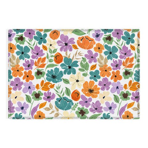 Marta Barragan Camarasa Lush Wild Garden Clovers Outdoor Rug