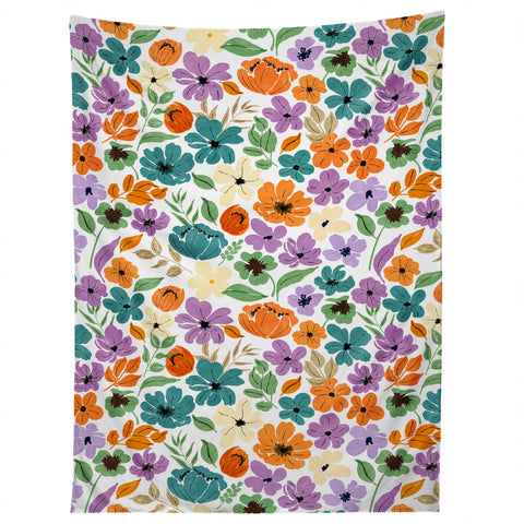 Marta Barragan Camarasa Lush Wild Garden Clovers Tapestry