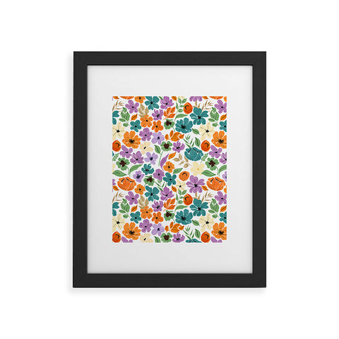 Marta Barragan Camarasa Lush Wild Garden Clovers Framed Art Print