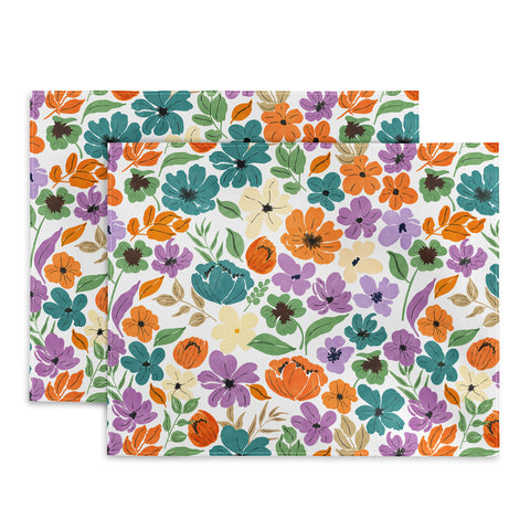 Marta Barragan Camarasa Lush Wild Garden Clovers Placemat