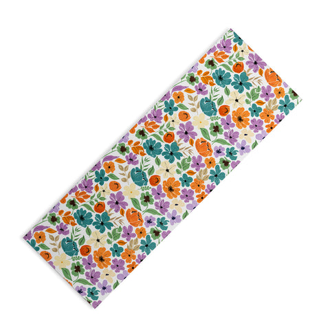 Marta Barragan Camarasa Lush Wild Garden Clovers Yoga Mat
