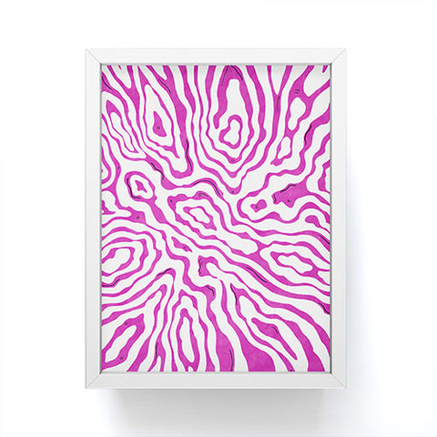Marta Barragan Camarasa Magenta wave strokes Framed Mini Art Print