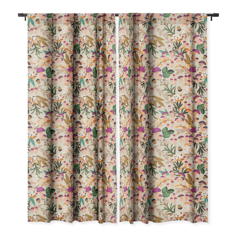 Marta Barragan Camarasa Magic mushroom forest Blackout Window Curtain