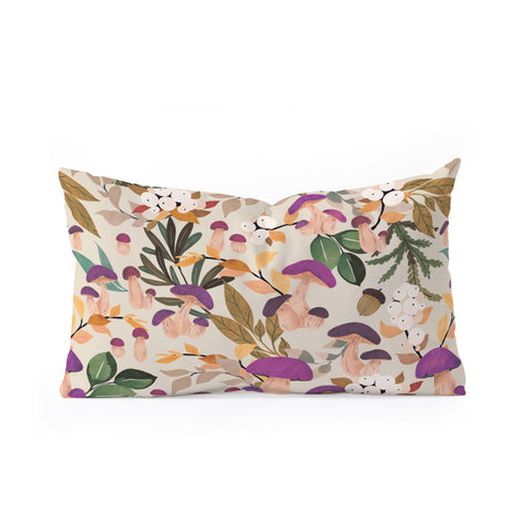 Marta Barragan Camarasa Magic mushroom forest Oblong Throw Pillow