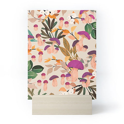 Marta Barragan Camarasa Magic mushroom forest Mini Art Print