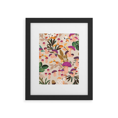 Marta Barragan Camarasa Magic mushroom forest Framed Art Print