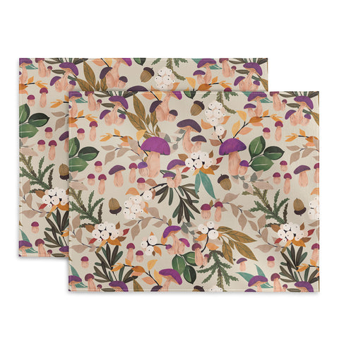 Marta Barragan Camarasa Magic mushroom forest Placemat